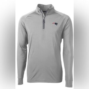 Cutter & Buck M's New England Patriots Adapt Eco Quarter-Zip Pullover Sz XL Tall